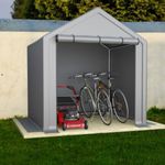 Fahrradgarage 190 x 170 x 200 cm, wasserdichtes Gartenzelt mit Stahlrahmen & Reißverschlusstür, Aufbewahrung für Garten