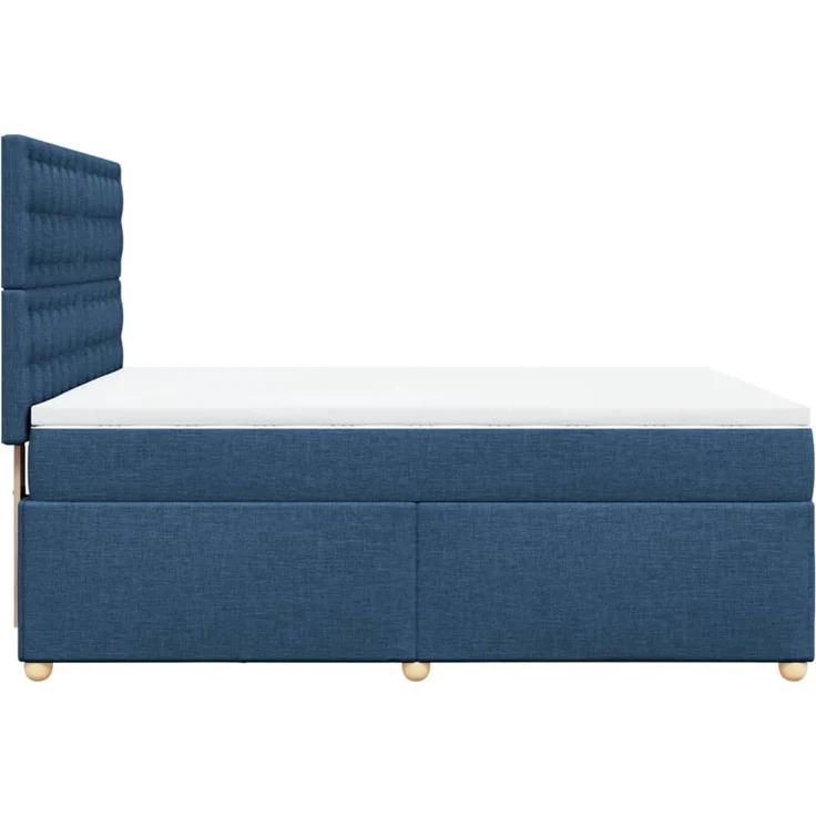 vidaXL Boxspringbett mit Matratze Blau 160x200 cm Stoff 3293651 – Bild 7