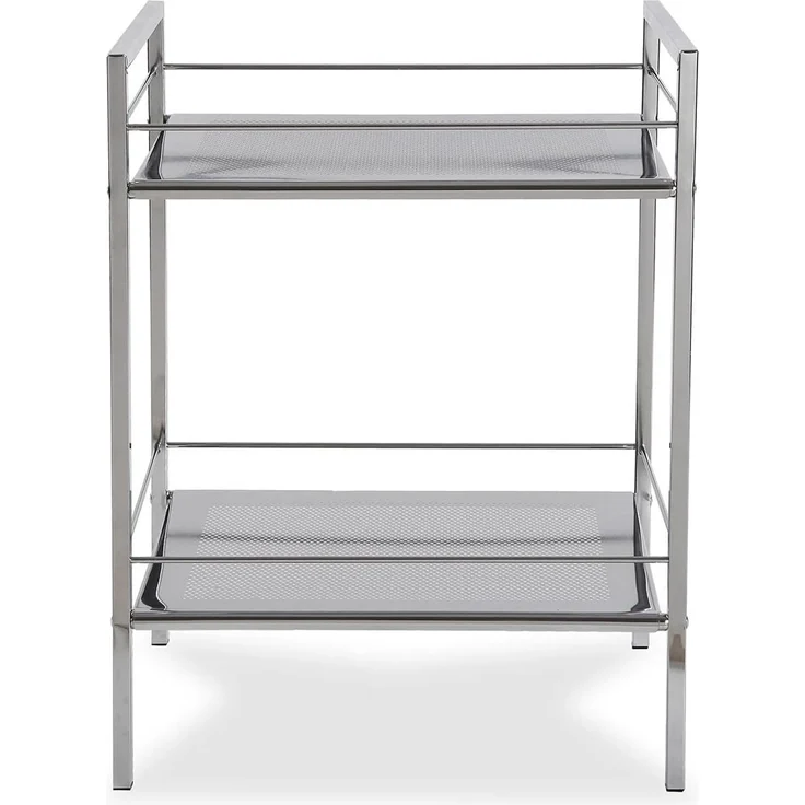 Versa Hannover Möbel für das Bad, Ablagefläche mit 2 Fächern, Maßnahmen (H x L x B) 53 x 31 x 39 cm, Stahl, Farbe: Silber – Bild 3