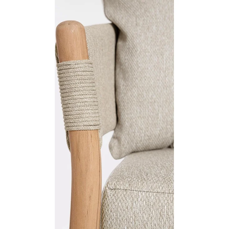 Gartensessel Atirag aus Teakholz, modern skandinavisch, natur-grau, inkl. abnehmbarer Kissen – Bild 6