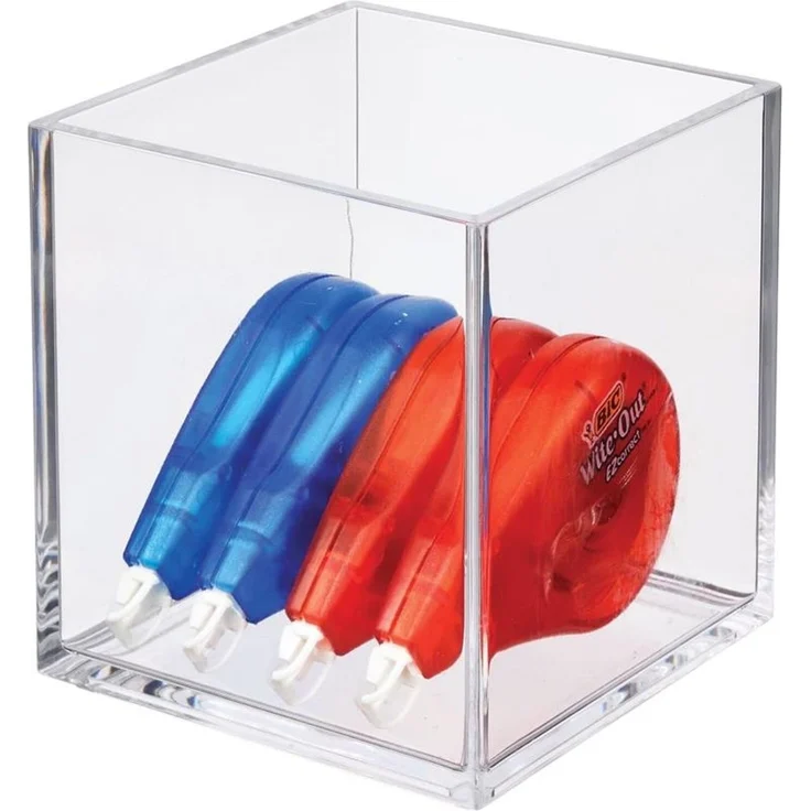 mDesign Schreibtisch Organizer Aufbewahrung Ablage Ordnung 3er-Set Transparent – Bild 8