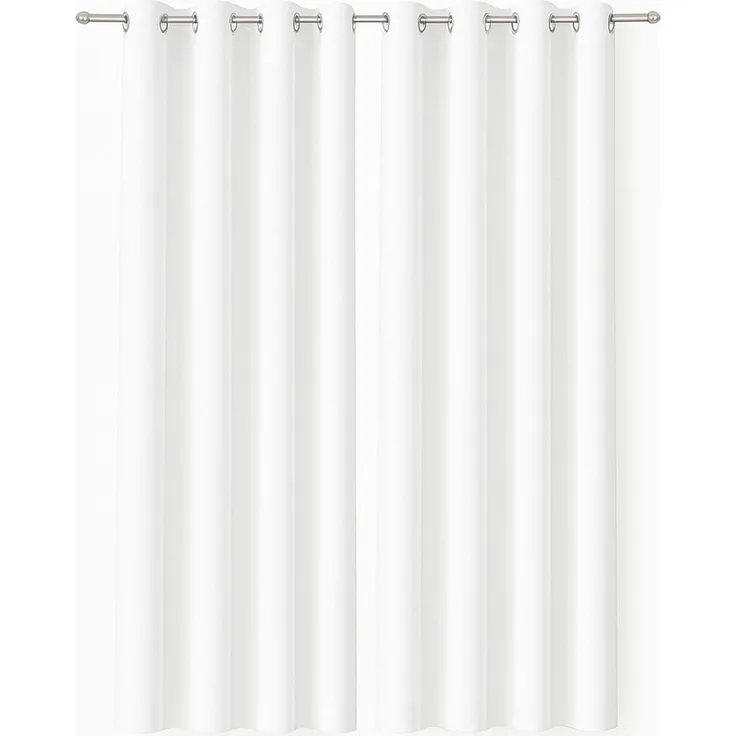 Gardine mit Ösen *** x *** cm ( Breite x Länge ) in ***, blickdichter Vorhang, Ösenvorhang in vielen Variationen 140x175 cm Weiß