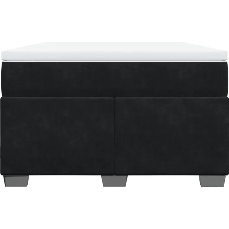 vidaXL Boxspringbett mit Matratze Schwarz 120x190 cm Samt 3285271 – Bild 4