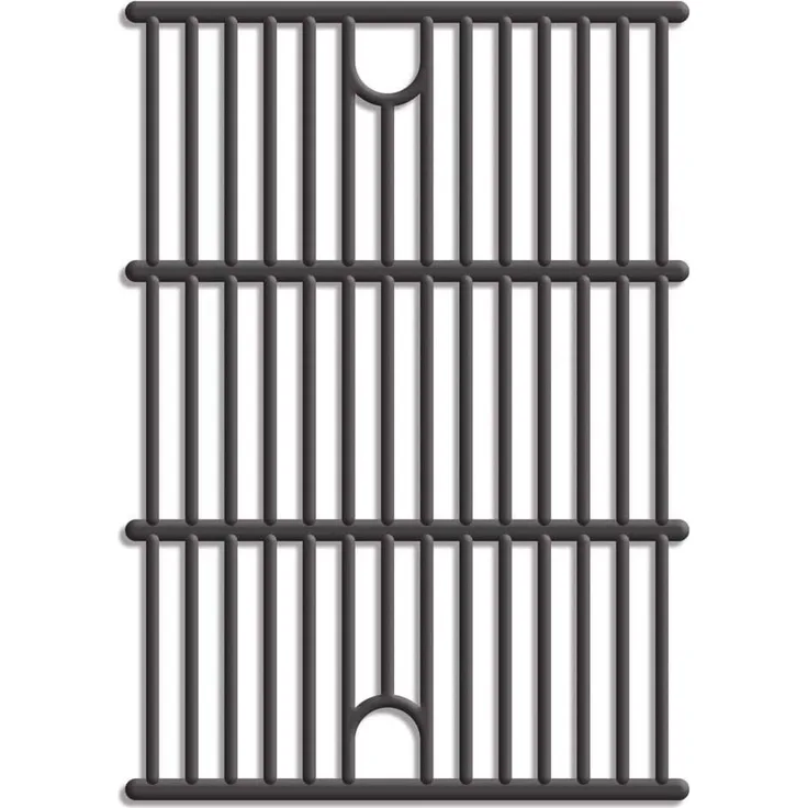 Tepro Grillrost-Set, 2 Stück, Gusseisen, schwarz, Grillfläche: 2 x ca. 29,1 x 40,8 cm