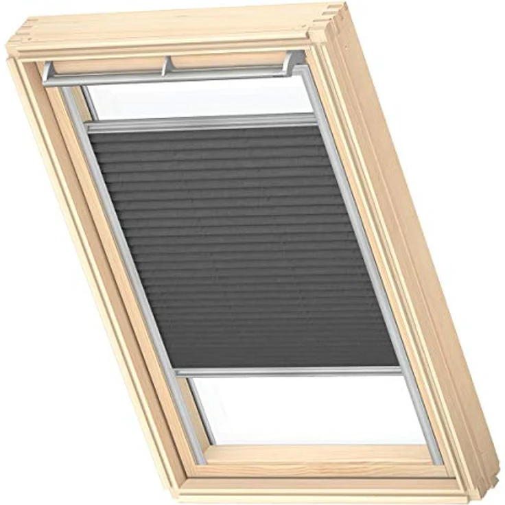 Velux Dachfensterplissee FHL M08 1274S, manuelles Plissee in Graphit mit Aluminium-Schiene – Bild 1