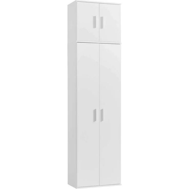 mokebo Mehrzweckschrank Der Extralange Made in Germany, Aktenschrank, Flurschrank, Schuhschrank in Weiß – Bild 1