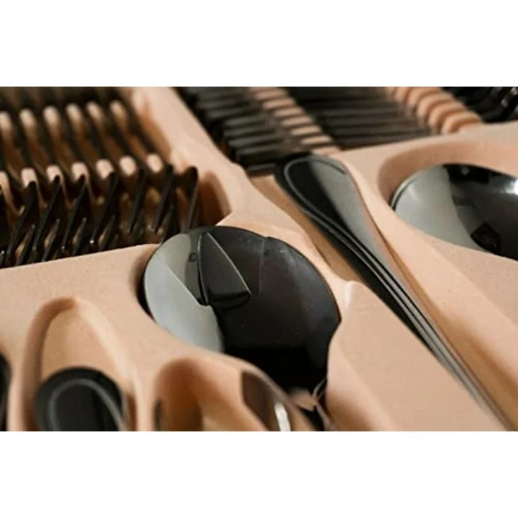 QLS Besteck-Set silber aus Edelstahl (72-tlg), 12 Personen, Essbesteck im Koffer Besteckgarnitur – Bild 4