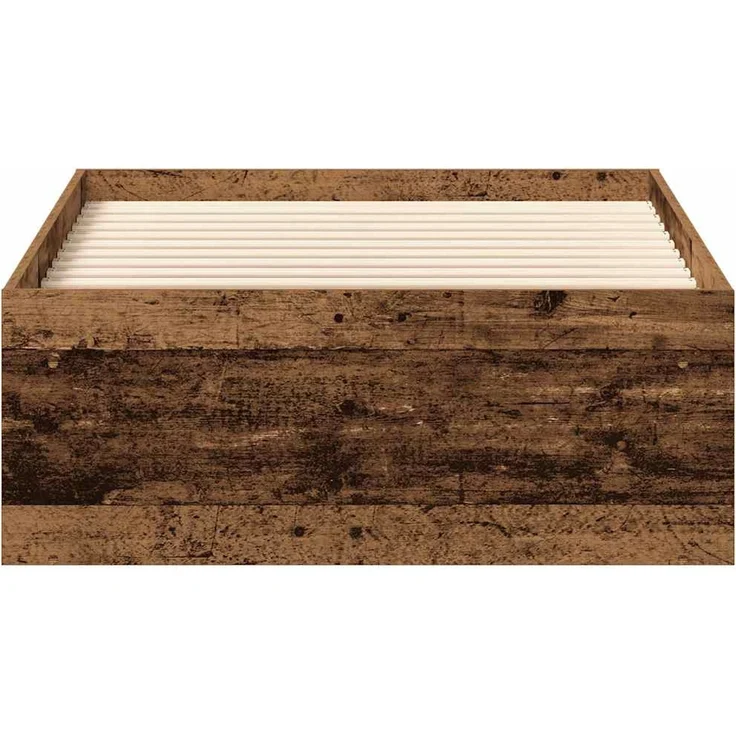 vidaXL Bettgestell ohne Matratze Altholz-Optik 90x200cm Holzwerkstoff 3328814 – Bild 5
