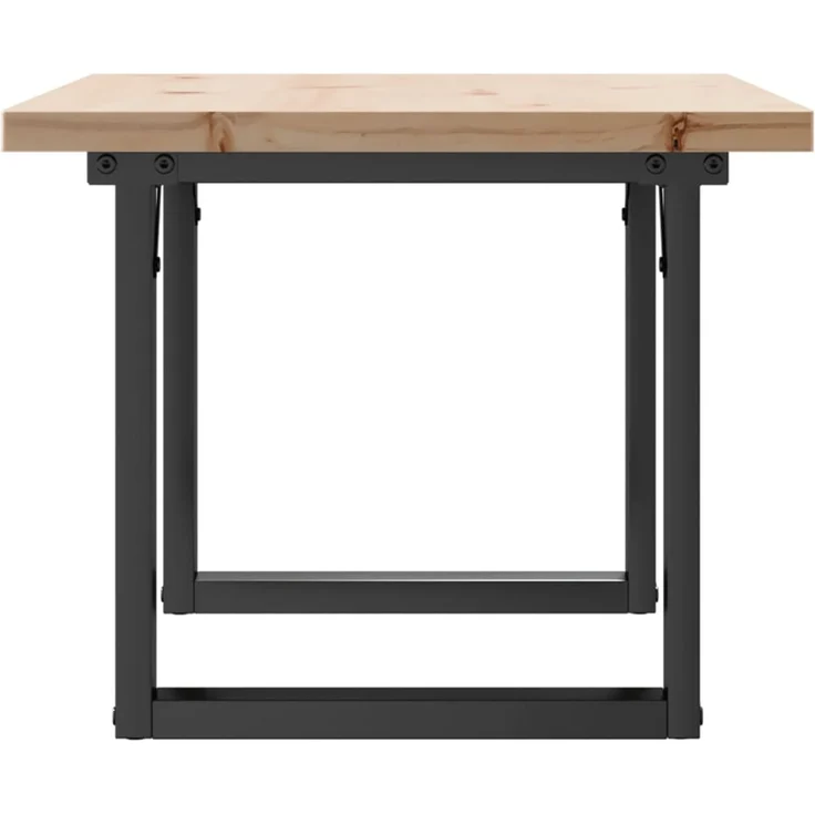 Couchtisch Sofatisch, O-Gestell 80 x 50 x 40,5 cm Massivholz Kiefer & Stahl d329e – Bild 5