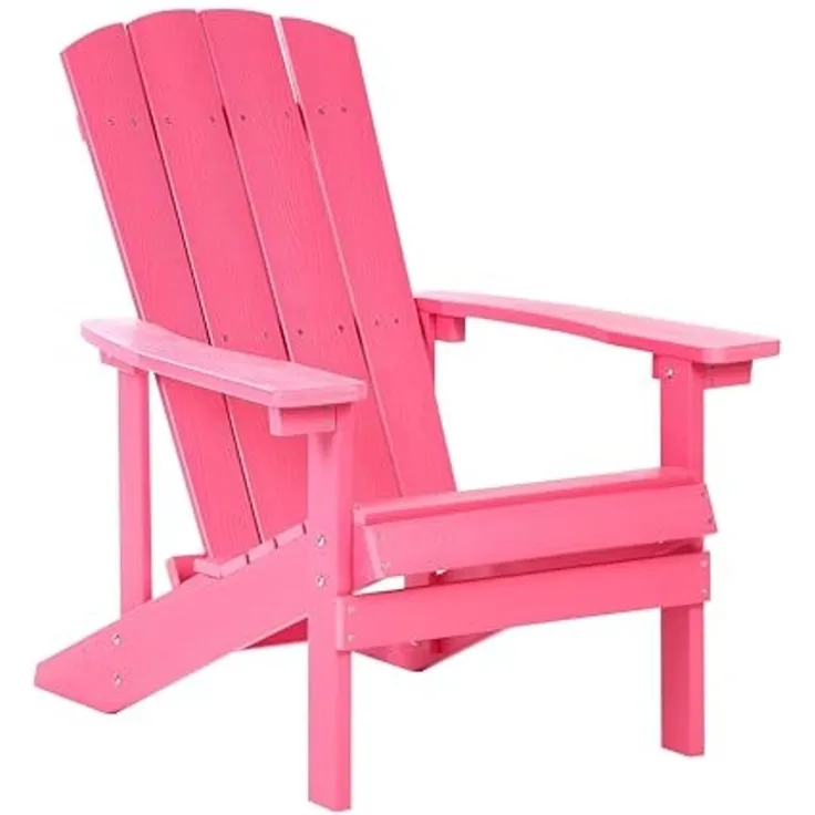 ADIRONDACK Gartenstuhl Rosa, wetterfestes Kunstholz, Retro-Design, 88x75x88 cm