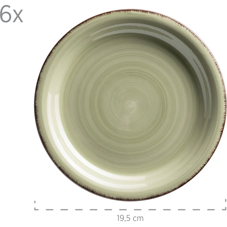 Mäser 931616 Kombiservice Lumaca für 6 Personen, Steingut, grün (1 Set, 30-teilig) – Bild 5