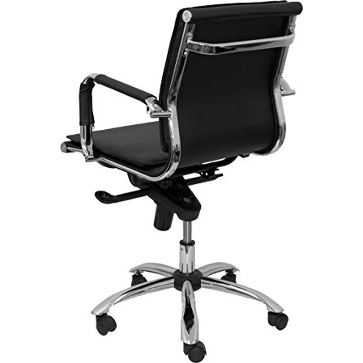 Piqueras y Crespo Modell ALCARAZ – Bürostuhl, ergonomisch, mit Mechanismus Umkippen, mehrere Liegepositionen – Sitz und Rückenlehne aus Kunstleder schwarz – Bild 7