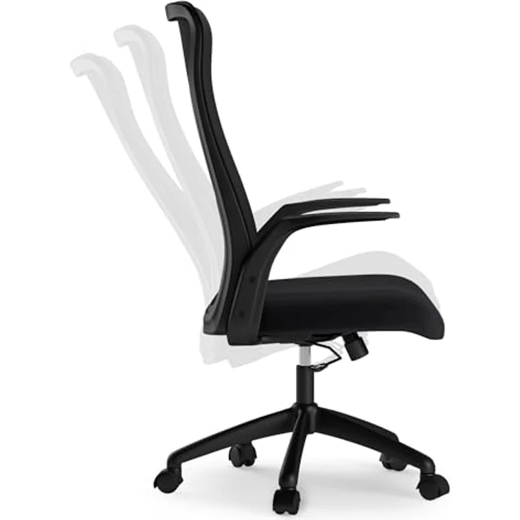 SENSE7 ergonomischer Bürostuhl Juno, Office Chair mit Wippfunktion, Armlehnen, Bürosessel mit atmungsaktiver Rückenlehne, Computerstuhl bis 130kg, Drehstuhl aus Mesh, Rückenschonend, schwarz – Bild 18