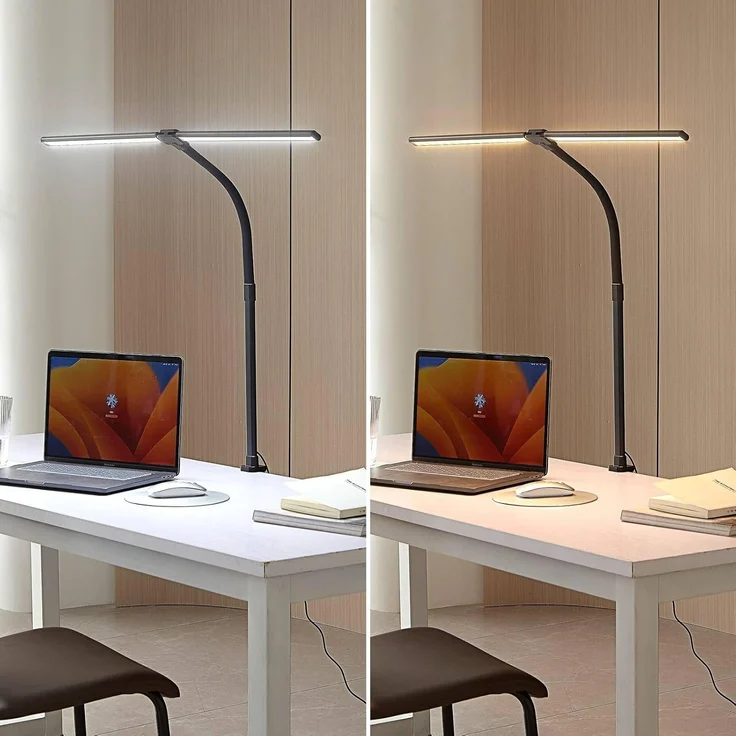 Lindby Klemmleuchte Nilay, LED, Metall, Schwarz Farbwechsel warmweiß / tageslicht IP20, LED 18 W gesamt, Farbwechsel warmweiß / tageslicht – Bild 4