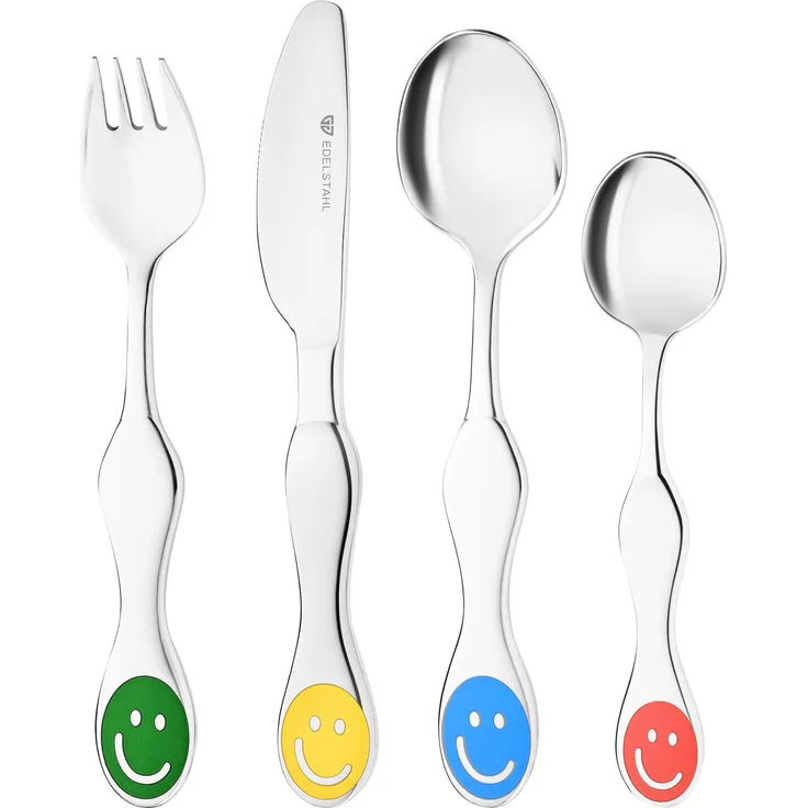 Kinderbesteck 4-teilig SMILE