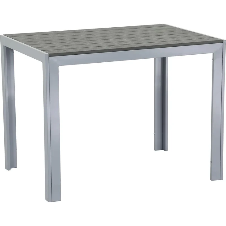 FIRE SOUL Nonwood Alu-Gartentisch Gartenmöbel 120x70 cm anthrazit/grau – Bild 1