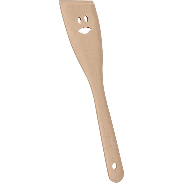 METALTEX 570316000 Pfannenwender 30 cm MRS. aus Buchenholz mit Gesicht Frau / Wender