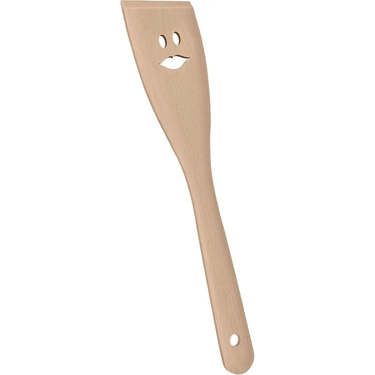 METALTEX 570316000 Pfannenwender 30 cm MRS. aus Buchenholz mit Gesicht Frau / Wender