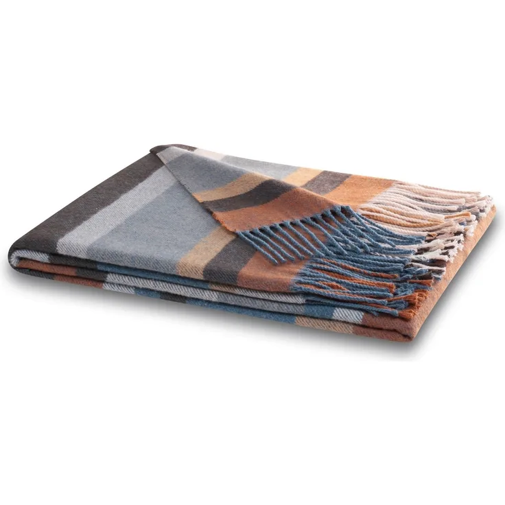 Plaid Harmony, Biederlack, im modernen Karo-Look, mit Fransen