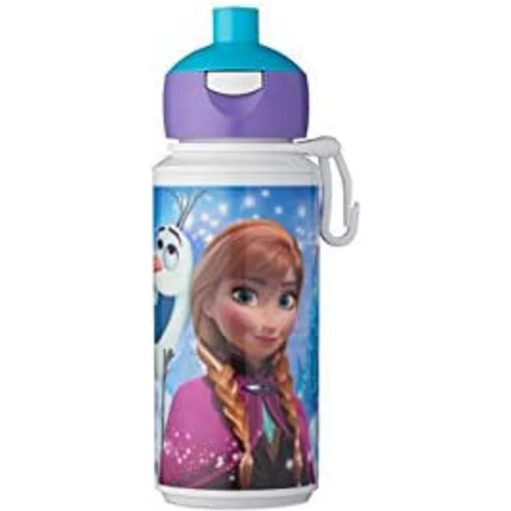 Mepal trinkflasche campus pop-up 400 ml - frozen sisters forever, Plastik, Violett/Blau, 7.5 x 6 x 16.9 cm