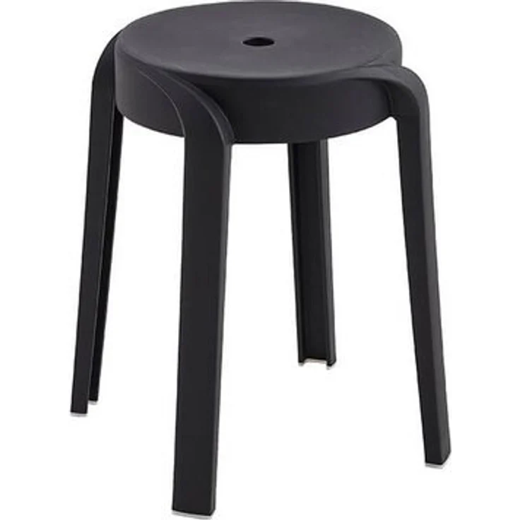 HOME DELUXE Hocker stapelbar NIVO – Schwarz, 6er Set – Bild 4
