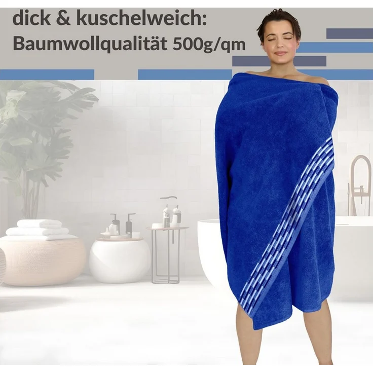 Lashuma Strandtuch - Badetuch Frottee, Strandhandtuch 90x180 cm aus 100% Baumwolle für Damen & Herren – Bild 4
