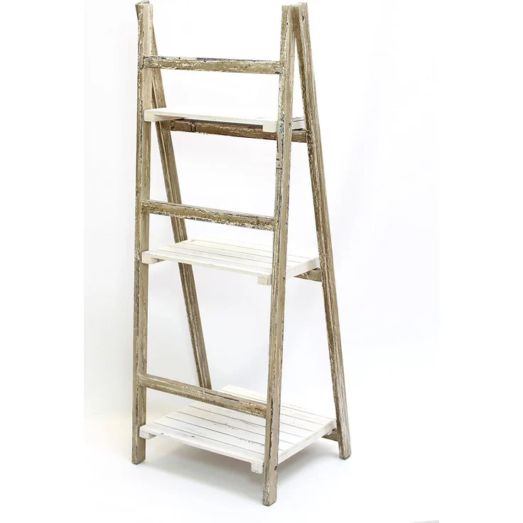 Klappregal "Shabby" Regal Standregal Leiter Wohnzimmerdeko Flurregal – Bild 1