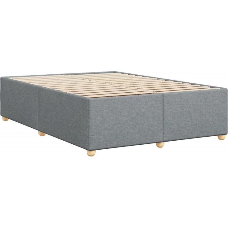 vidaXL Bettgestell ohne Matratze Hellgrau 160x200 cm Stoff 3284743 – Bild 6