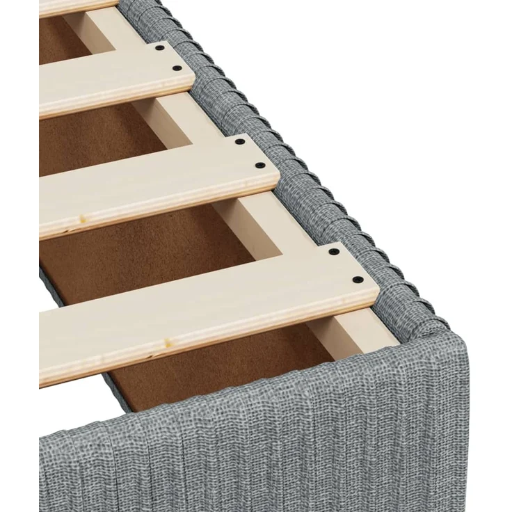 vidaXL Boxspringbett mit Matratze Hellgrau 140x200 cm Stoff 3287493 – Bild 11