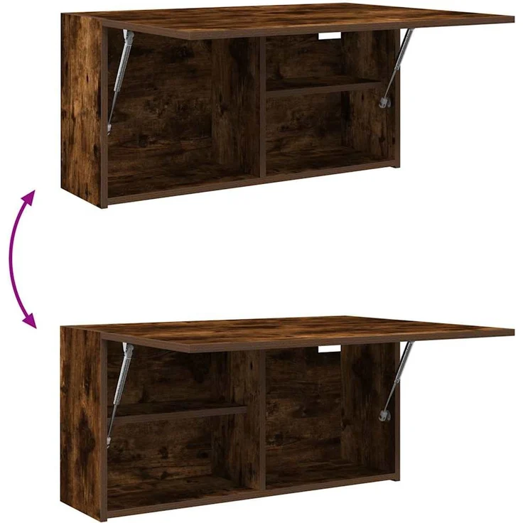 vidaXL Bad-Wandschrank Räuchereiche 80x25x40 cm Holzwerkstoff 860089 – Bild 8