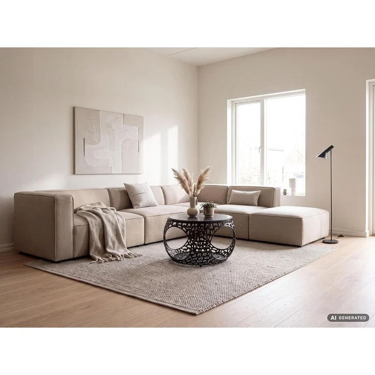 Couchtisch 60cm Aluminium mit schwarzer Marmor Tischplatte - Runder Wohnzimmertisch mit Stauraum - Design Sofatisch - Moderner Loungetisch - Edler Beistelltisch Wohnzimmer Handgefertigt – Bild 4
