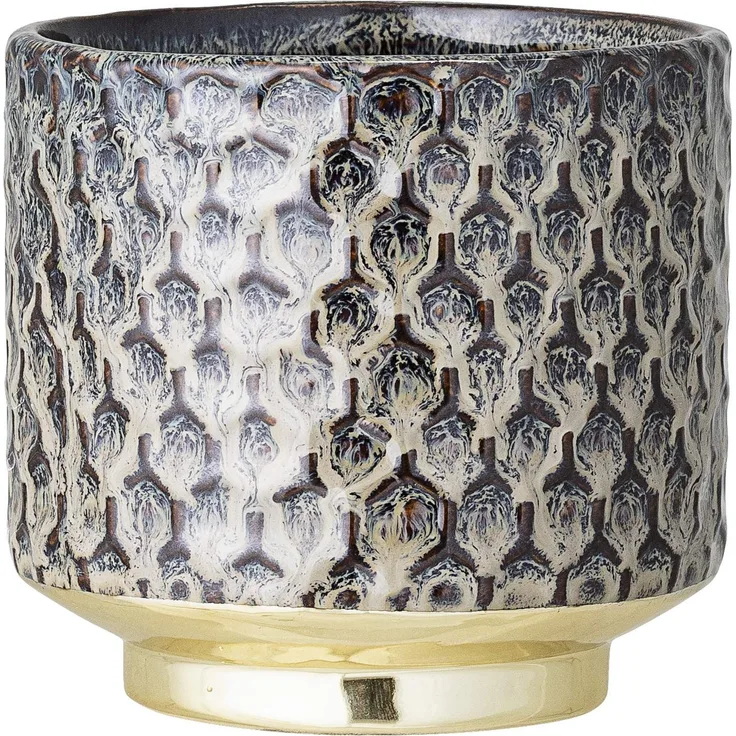 Bloomingville Blumentopf, blau gold