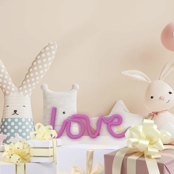 Forever Light Neon LED-Leuchte LOVE pink – FLNE05 – Bild 5