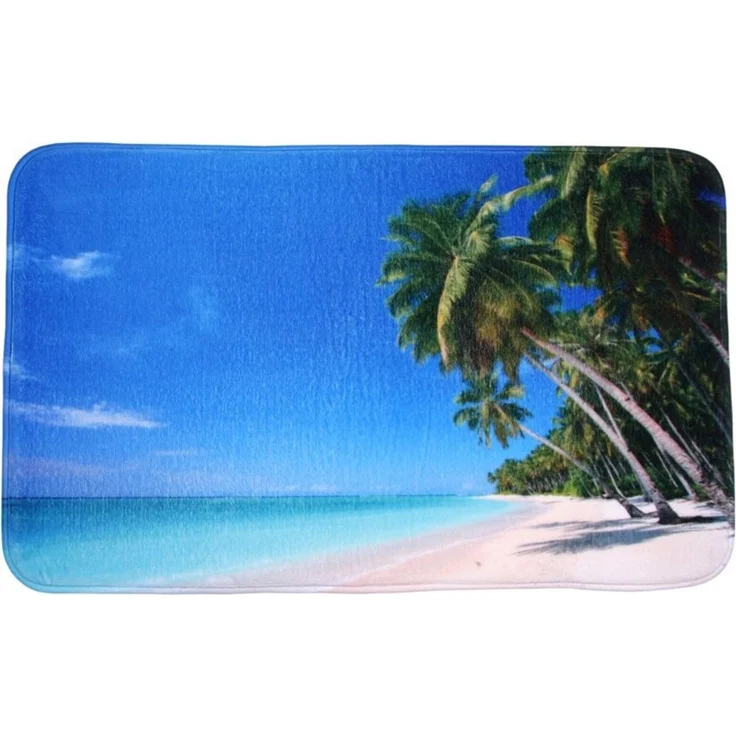 Sanilo Badematte Karibik, rutschhemmend, waschbar, schnelltrocknend, Polyester, rechteckig, sehr weich, hochwertig & modern, 50 x 80 cm oder 70 x 110 cm – Bild 1