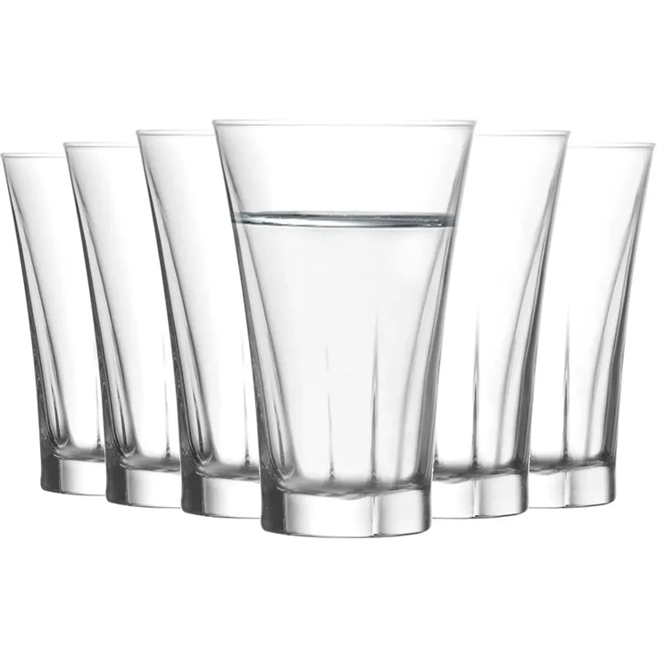 LAV Truva Trinkgläser - 6-teiliges Gläserset im modernen Design (100 ml)