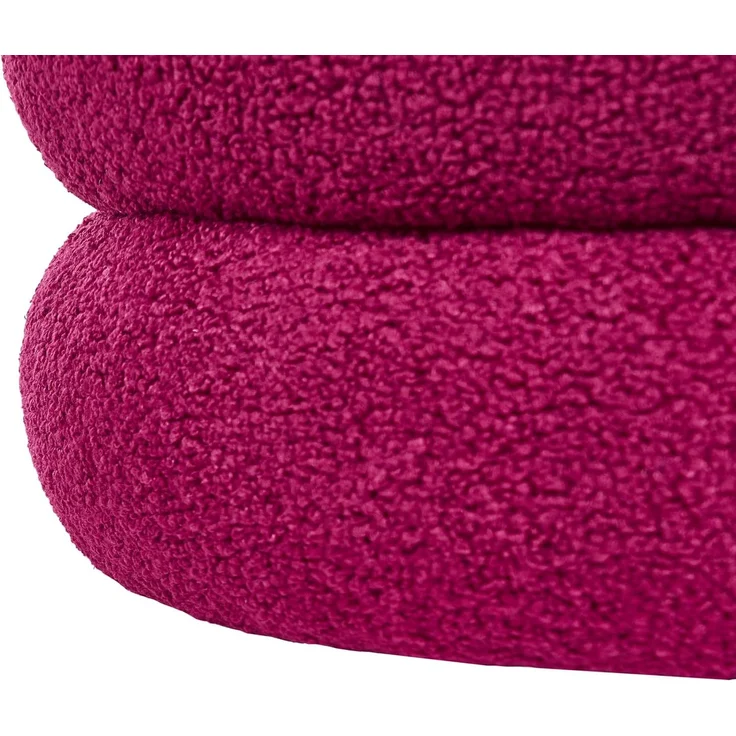 Pouf SUMPTER Bouclé Burgunderrot – Bild 7