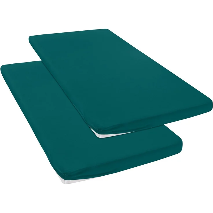 OTTO home Spannbettlaken Physalis Topper COMFORT, 100% Baumwolle, 150 g/m², Jersey, Gummizug: rundum, (2 Stück), Baumwolle, Matratzen bis 10 cm Höhe, Bettlaken, Spannbetttuch, Laken – Bild 1