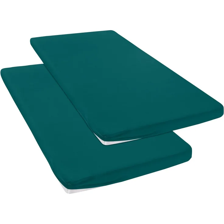OTTO home Spannbettlaken Physalis Topper COMFORT, 100% Baumwolle, 150 g/m², Jersey, Gummizug: rundum, (2 Stück), Baumwolle, Matratzen bis 10 cm Höhe, Bettlaken, Spannbetttuch, Laken