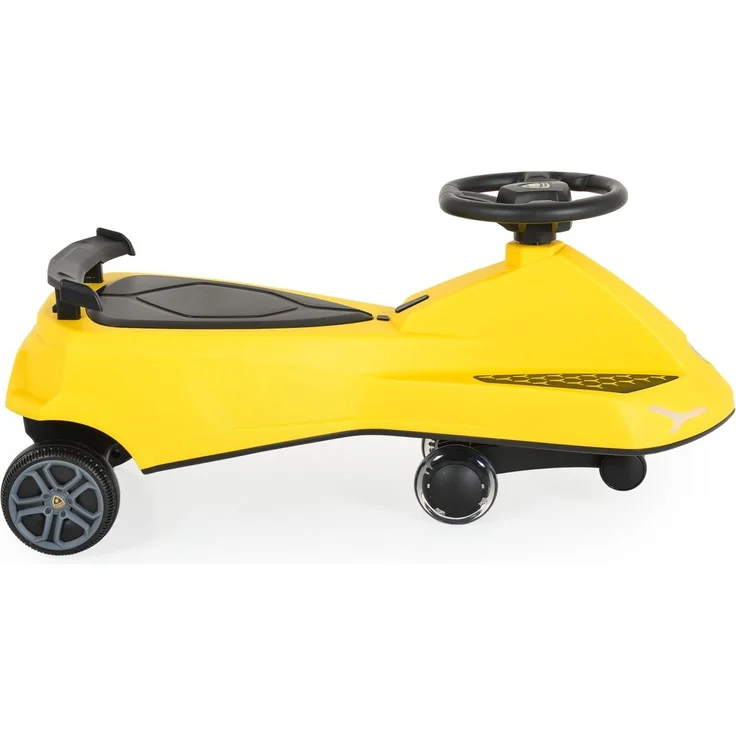 Moni Kinder Rutschfahrzeug Lamborghini Swing Car Musikfunktion Lichter bis 110kg gelb – Bild 4
