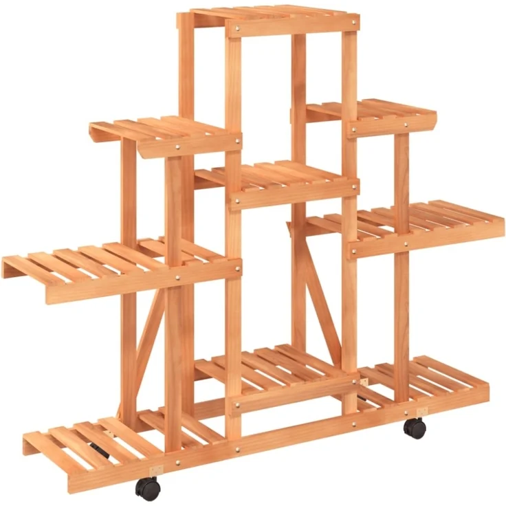 vidaXL Blumenständer mit Rollen 110x25x101 cm Massivholz Tanne 362852 – Bild 4
