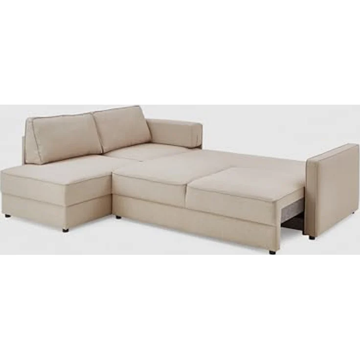 ATLANTIC home collection Eckgarnitur Chill, inkl. Schlaffunktion (ca. 135x230 cm), inkl. Bettkasten, frei im Raum stellbar, Wellenunterfederung, Ecke Links – Bild 8