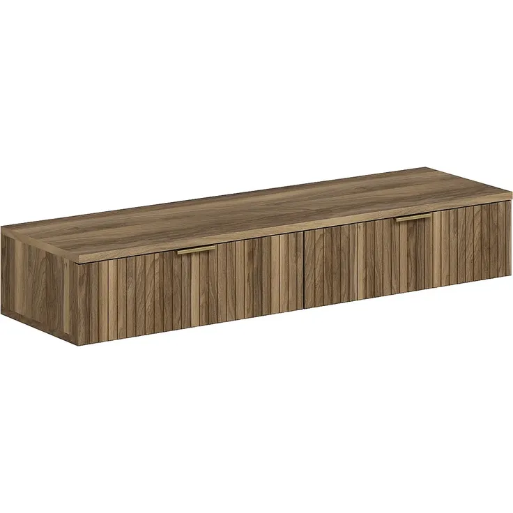 Vente-unique - FRALYN Büromöbel Holz, Platte Braun - B 45 cm x H 20 cm x L 110 cm – Bild 4