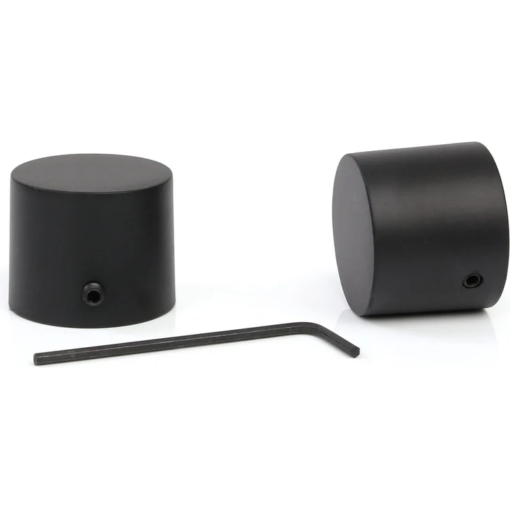 Deco-Raum® Gardinenstange 25mm 1-läufig Kappe | Länge: 370cm | Material: Metall | Farbe: Schwarz – Bild 7