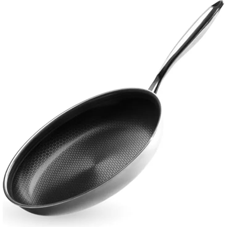 Onyx Cookware Bratpfanne 28 cm, beschichtet, Induktion, kratzfest, ofenfest bis 260°C, PFAS-frei, 3-Schicht Edelstahl/Aluminium