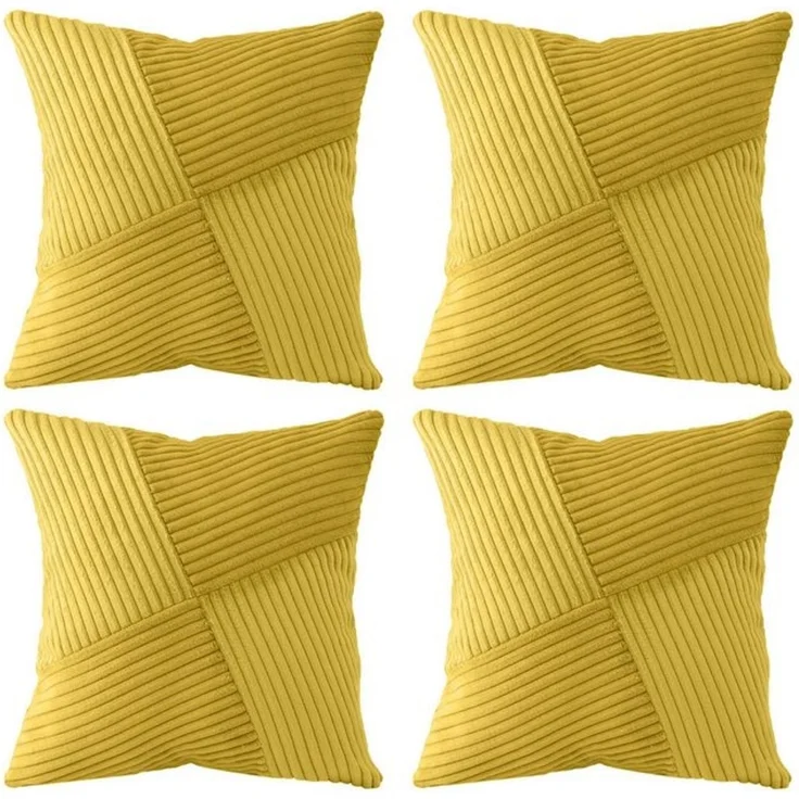 Amilian Kissenhüllen - 4er Set Kissenbezug, Kissenbezüge - Zierkissenbezüge, (4 Stück), 40x40 cm, Kissenhülle für Sofakissen, Dekokissen, Zierkissen, Kissen – Bild 4