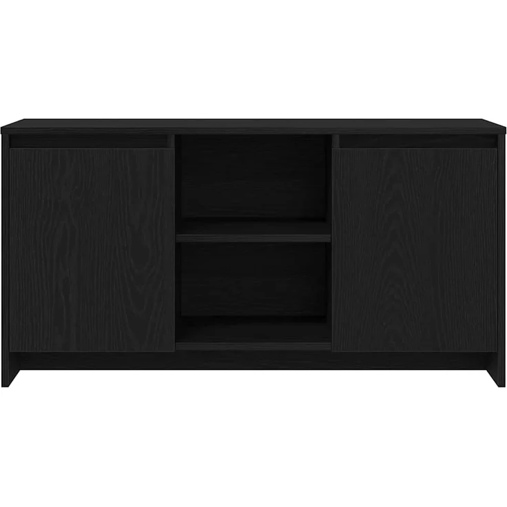 vidaXL TV-Schränk Schwarz Eichen-Optik 102 x 37,5 x 52,5 cm 862707 – Bild 6