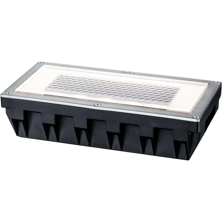 Paulmann No. 93775 Bodeneinbauleuchten-Set Solar Box LED Edelstahl, 1er Set