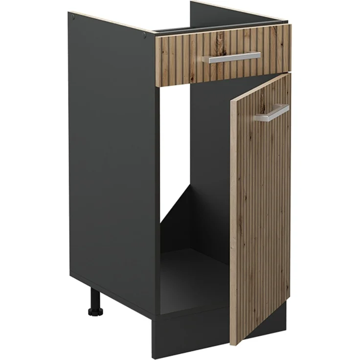 Küchenunterschrank R-Line Artisan-Eiche/Anthrazit 40 cm Arbeitsplatte Anthrazit Vicco – Bild 3