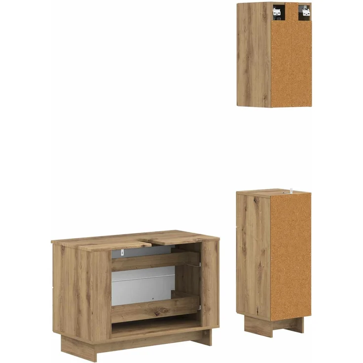 vidaXL 3-teiliges Badezimmer-Schranksystem EDE Artisan-Eiche 3417746 – Bild 6