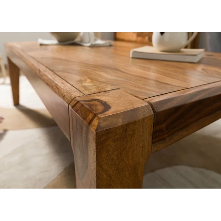 Couchtisch Sheesham 120x60x40 braun lackiert ANCONA #101 – Bild 4